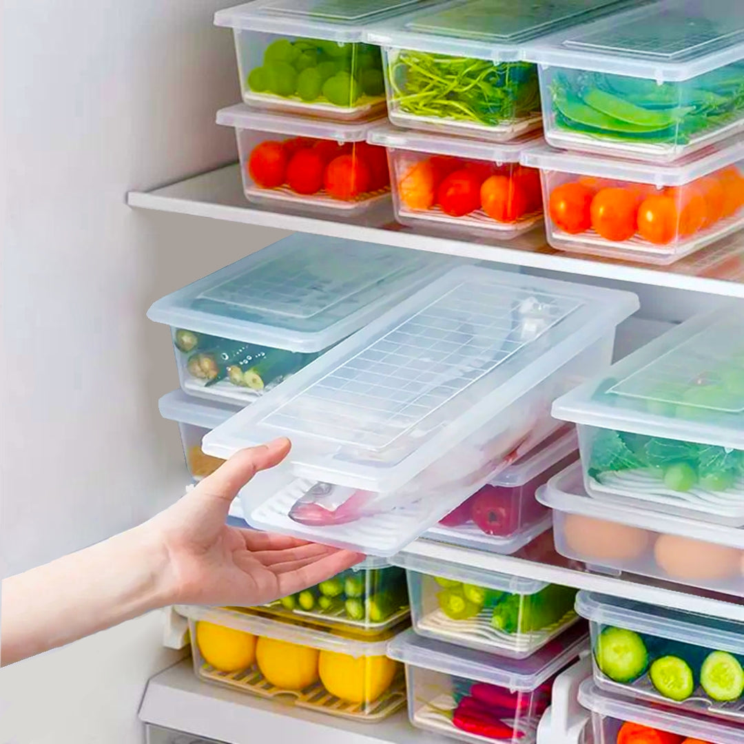 Foody™ Box – Set di 4 scatole per alimenti, senza BPA, mantiene la freschezza, adatto a frigorifero e microonde