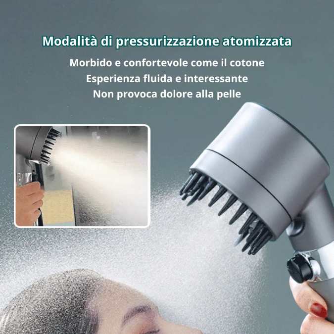 🔥 Soffione doccia 4 in 1 con massaggiante tedesco ad alta pressione con filtro dell'acqua.