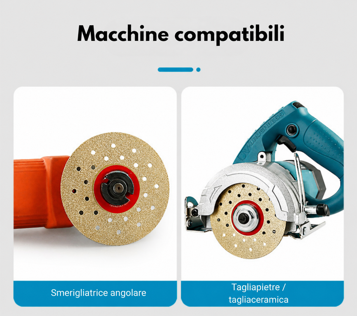 🔥 Disco Diamantato Multifunzione Premium 4 in 1 – Taglio, Sgrossatura, Smussatura e Levigatura