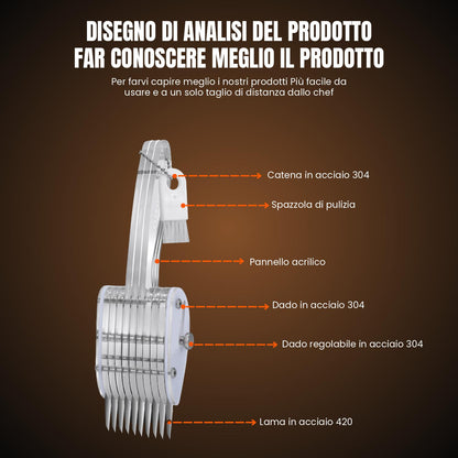 Strumento da cucina multifunzionale Taglierina per verdure Tagliapollo Gizzard Waist Flower Knife (HA)