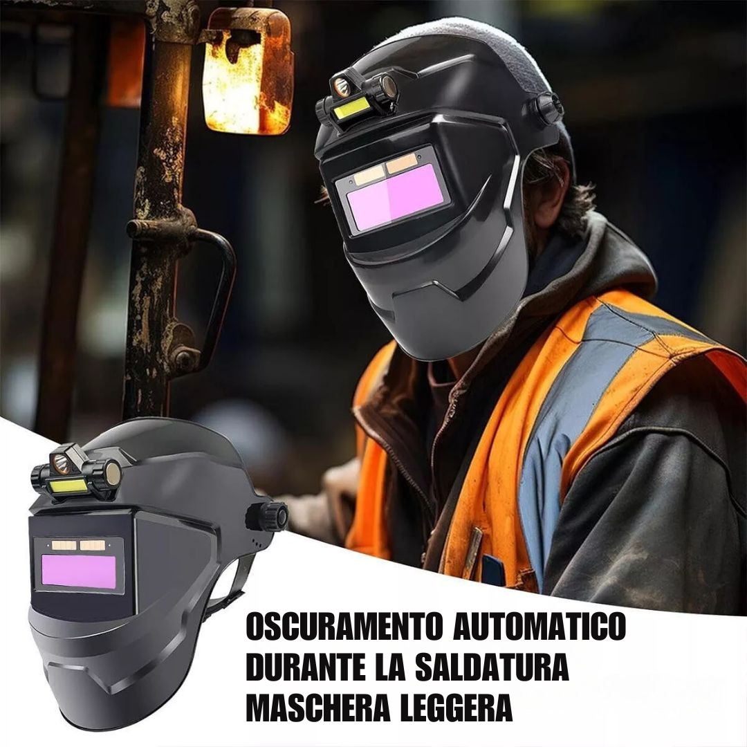 Luce per casco per saldatura con supporto per la testa e staffa per un uso versatile  1420