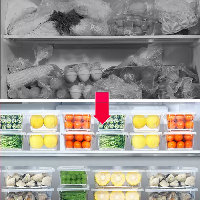 Foody™ Box – Set di 4 scatole per alimenti, senza BPA, mantiene la freschezza, adatto a frigorifero e microonde