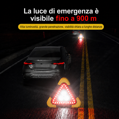 TRIANGOLO LED DI EMERGENZA 3 IN 1 – MASSIMA VISIBILITÀ E SICUREZZA SU STRADA