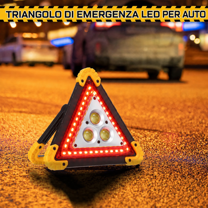TRIANGOLO LED DI EMERGENZA 3 IN 1 – MASSIMA VISIBILITÀ E SICUREZZA SU STRADA