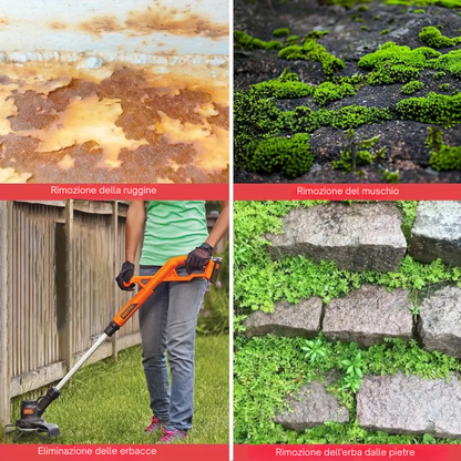 La testa del tosaerba ha 6 bordi in acciaio inossidabile 🌱
