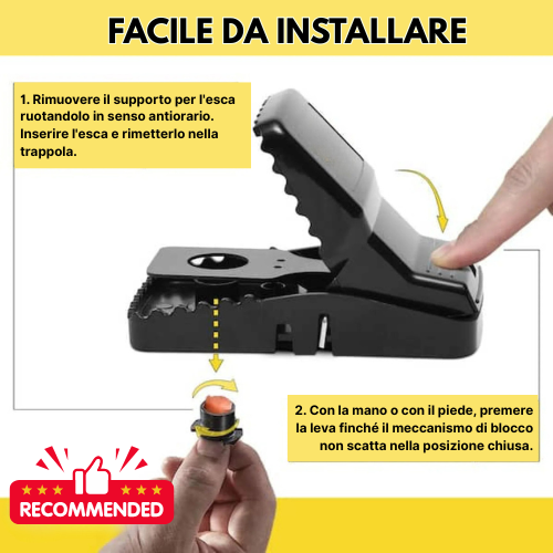 Trappola a Scatto per Topi – Robusta e ad Alta Resistenza