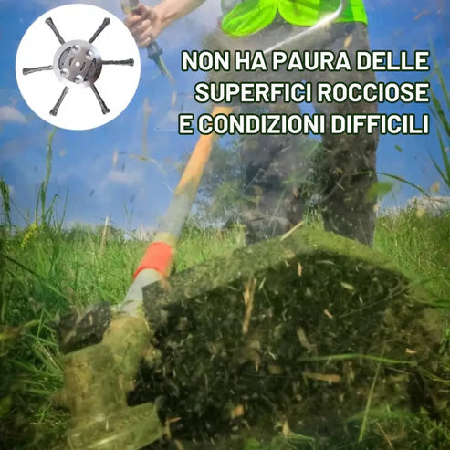 ✨La testa del tosaerba ha 6 bordi in acciaio inossidabile