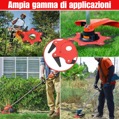 Lama per prato con 6 denti in acciaio (Accessori inclusi)✓