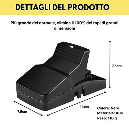 Trappola a Scatto per Topi – Robusta e ad Alta Resistenza