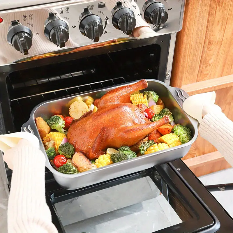 Vassoio Di Cottura In Acciaio Inox SUS304 Per Pentole Calde, Pesce Al Vapore, Cottura Al Forno E Conservazione Degli Alimenti
