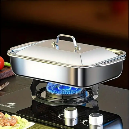 Vassoio Di Cottura In Acciaio Inox SUS304 Per Pentole Calde, Pesce Al Vapore, Cottura Al Forno E Conservazione Degli Alimenti