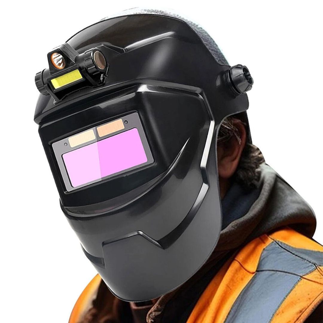 Maschera Di Saldatura Automatica Oscurante Premium Con Luce LED, Leggera E Con Protezione Oculare Totale