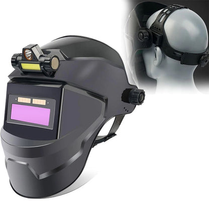 Maschera Di Saldatura Automatica Oscurante Premium Con Luce LED, Leggera E Con Protezione Oculare Totale