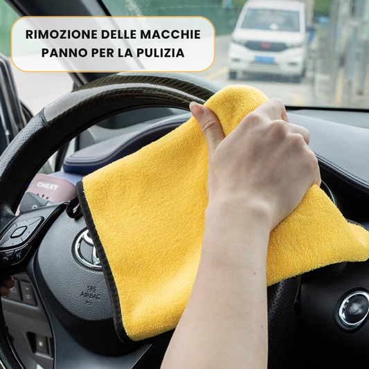 Panno professionale in microfibra ultra morbido – assorbe 3 volte di più, non graffia la vernice né le superfici in vetro