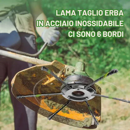 ✨La testa del tosaerba ha 6 bordi in acciaio inossidabile