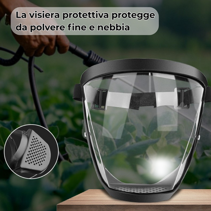 🚨La visiera protettiva protegge da polvere fine e nebbia