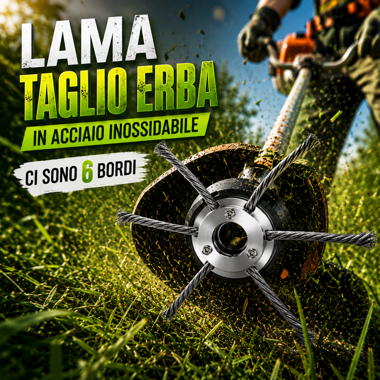 70% OFF | Lama per decespugliatore in acciaio intrecciato a 6 punte