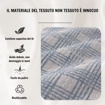 Panno da cucina in rotolo, non lascia pelucchi, non assorbe olio, panno speciale per cucina, per uso a secco e umido, panno multiuso