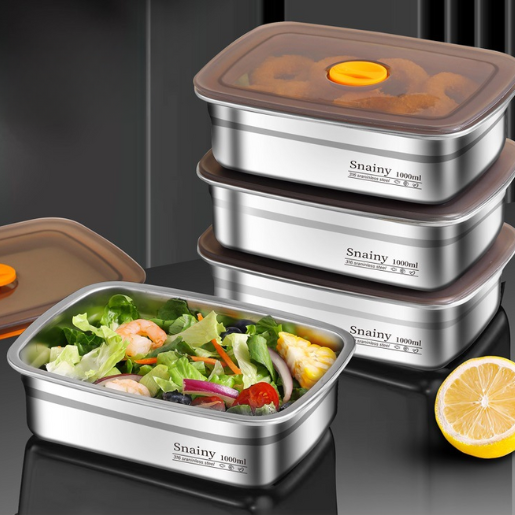 Contenitore per alimenti in acciaio inossidabile 316 con coperchio sottovuoto