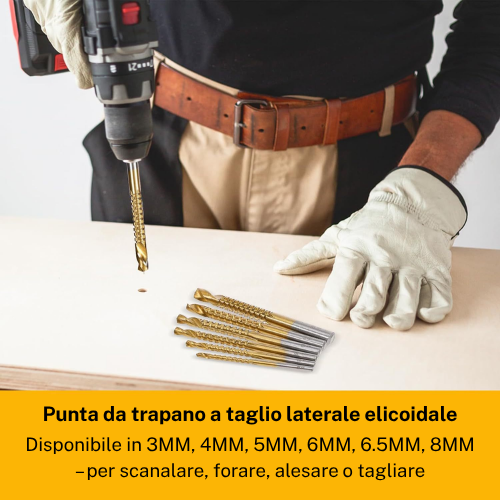 Set di 6 punte da trapano elicoidali multifunzione ✓