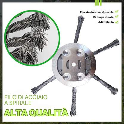 La testa del tosaerba ha 6 bordi in acciaio inossidabile 🌱