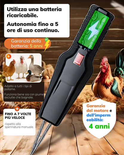 Spiumatrice Portatile E Manuale Per Pollame (230V)