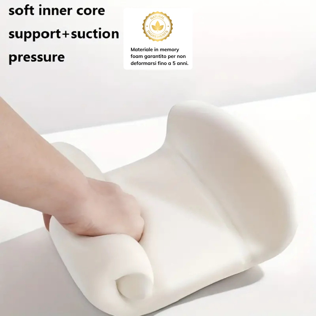 Set di cuscini ergonomici per testa e schiena per auto non deformabili.