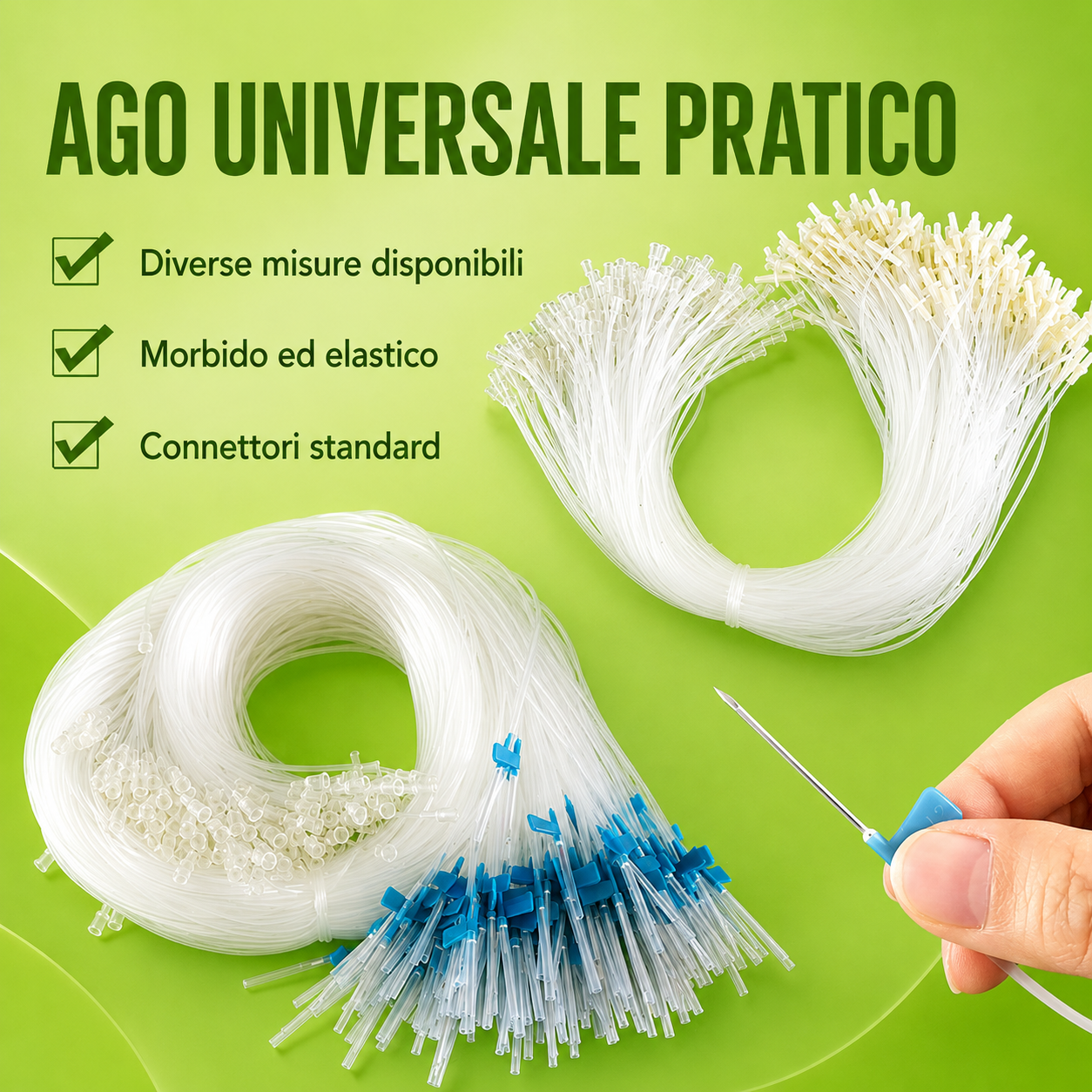 70% OFF| Kit tubo veterinario con ago da 1 metro - Compatibile con Tutte le Siringhe