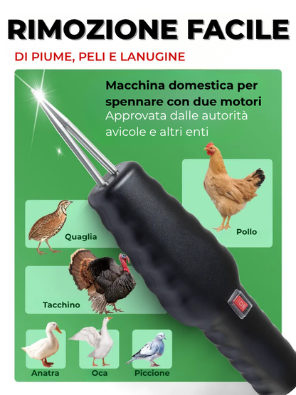 Spiumatrice Portatile E Manuale Per Pollame (230V)