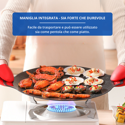 🔥Padella antiaderente multiuso a 6 strati, utilizzabile per piani cottura a induzione