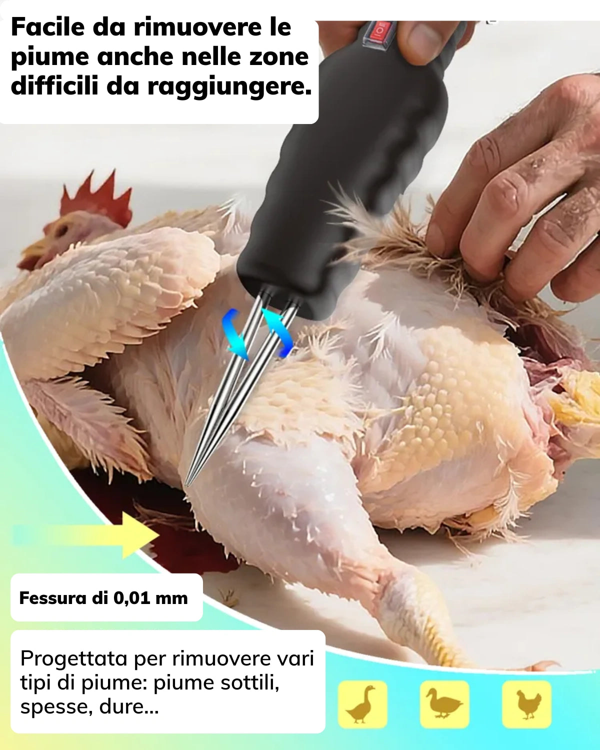 Spiumatrice Portatile E Manuale Per Pollame