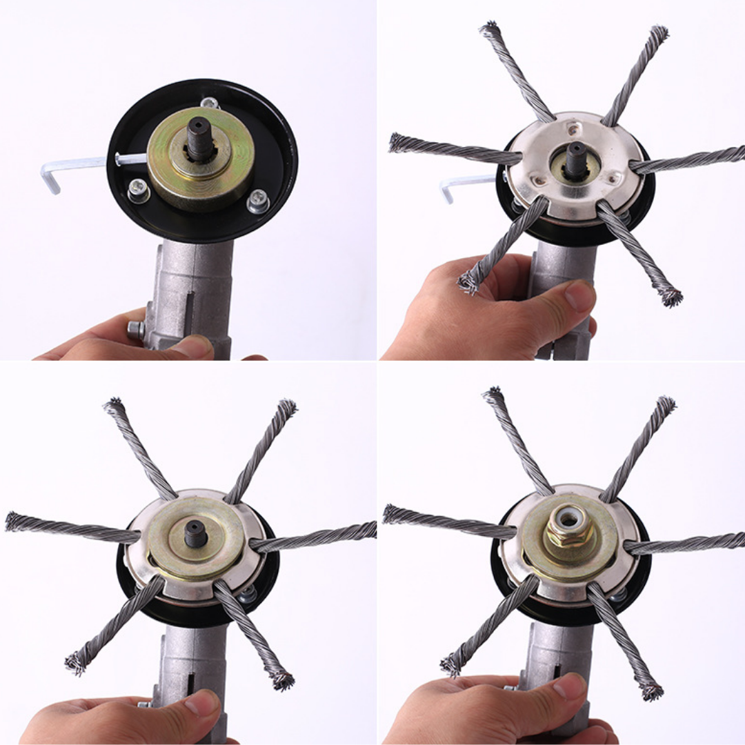 Lama per decespugliatore in acciaio intrecciato a 6 punte ✓