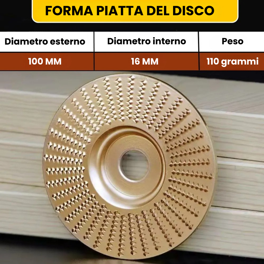 70% OFF | Set di 3 dischi da smerigliatura in acciaio al carbonio resistente per legno (Piatto - Curva - Pendenza)