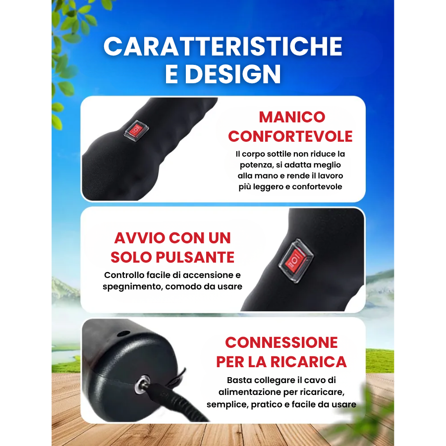 🇮🇹 Macchina per la rimozione delle piume di pollame ad alta potenza, portatile con caricatore rapido