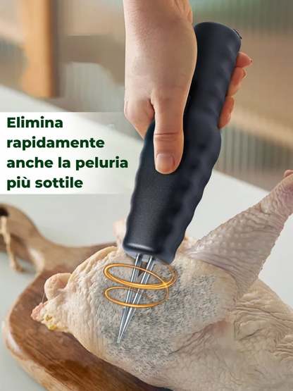 Macchina spiumatrice elettrica per polli, anatre e quaglie