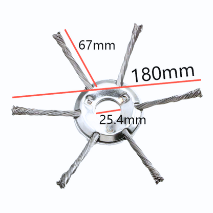 Lama per decespugliatore in acciaio intrecciato a 6 punte ✓