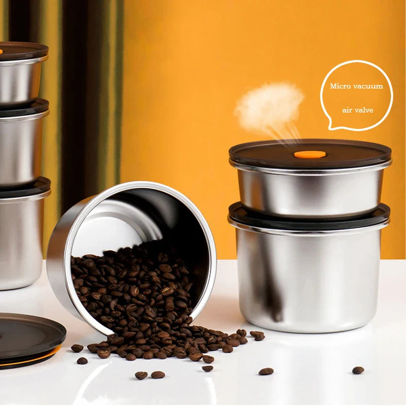 ⭐Contenitore rotondo in acciaio inox con coperchio sottovuoto