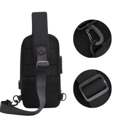 Borsa a tracolla antifurto con ricarica