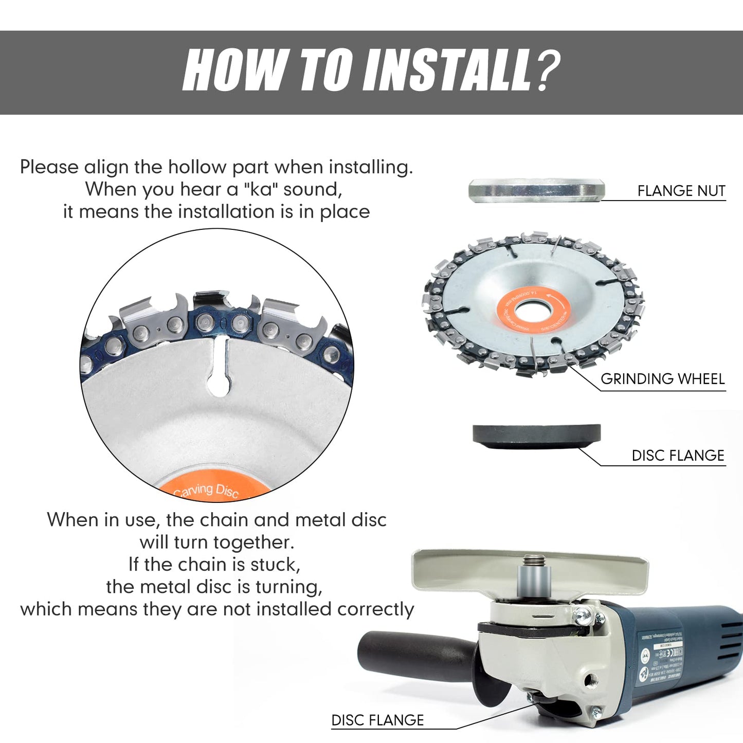 SawDisc™ - Lama Per Sega Da Intaglio Per Smerigliatrice Angolare, Disco Per Smerigliatrice Angolare A Catena Da 7 Pollici (PHONG)