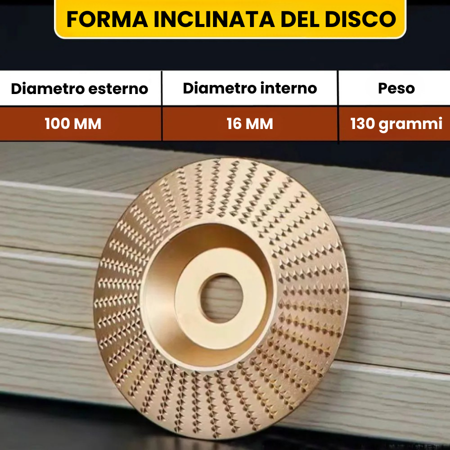 70% OFF | Set di 3 dischi da smerigliatura in acciaio al carbonio resistente per legno (Piatto - Curva - Pendenza)