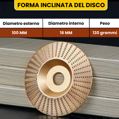 70% OFF | Set di 3 dischi da smerigliatura in acciaio al carbonio resistente per legno (Piatto - Curva - Pendenza)