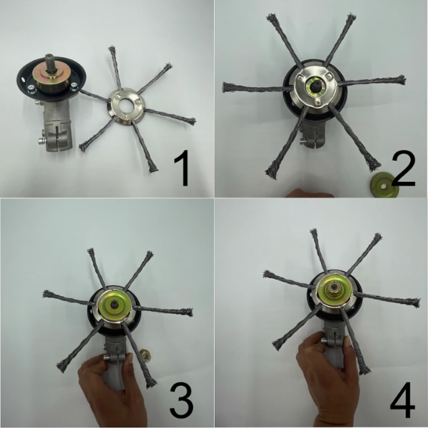 🌿Lama per decespugliatore in acciaio intrecciato a 6 punte