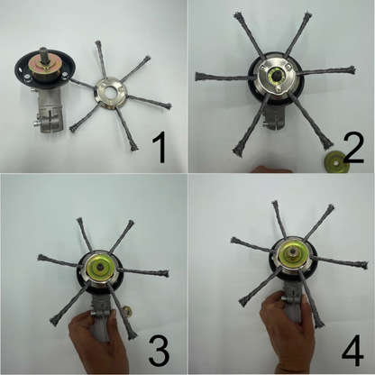🌿Lama per decespugliatore in acciaio intrecciato a 6 punte