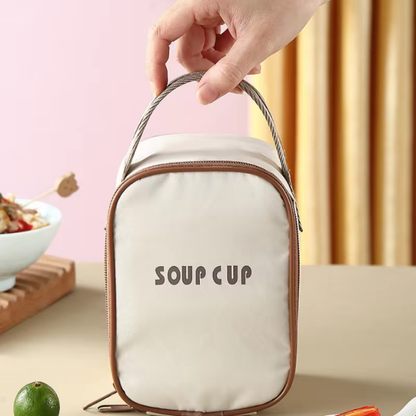 Contenitore per alimenti isolato in acciaio inossidabile da 500 ml con coperchio - Riutilizzabile, versatile per zuppe, stufati e altro