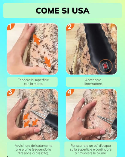 Spiumatrice Portatile E Manuale Per Pollame (230V)