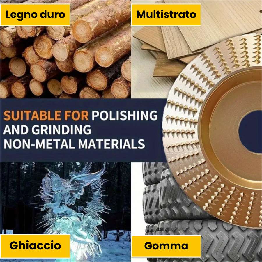 70% OFF | Set di 3 dischi da smerigliatura in acciaio al carbonio resistente per legno (Piatto - Curva - Pendenza)
