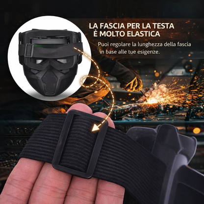 70% OFF | Maschera Per Saldatura Con Oscuramento Automatico 0,1 ms – Smontabile in 2 Pezzi, Protezione Totale
