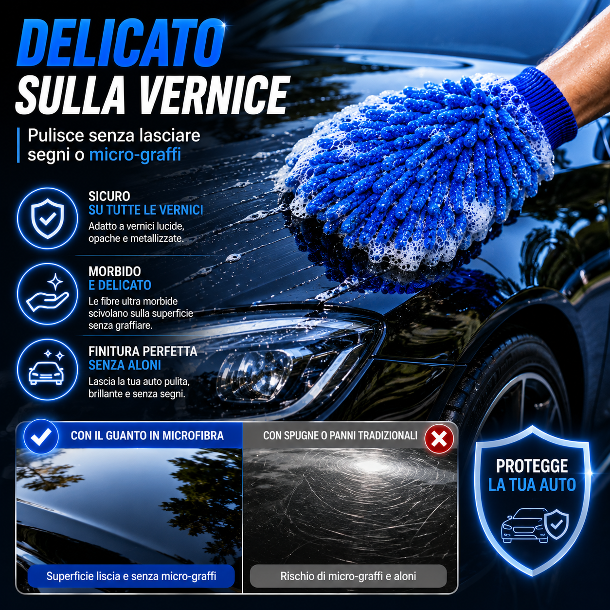 70% OFF | Guanto Lavauto In Microfibra Premium – La Versione Migliorata Di Spugne E Panni Tradizionali
