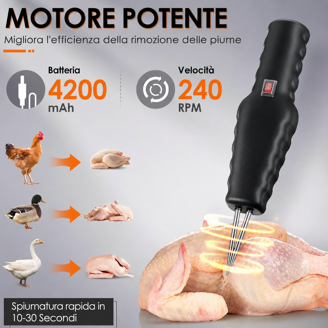 Macchina spiumatrice elettrica per polli, anatre e quaglie (Bản sao)