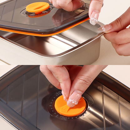✨70% OFF | Contenitore Per Alimenti In Acciaio Inossidabile 316 Con Coperchio Sottovuoto